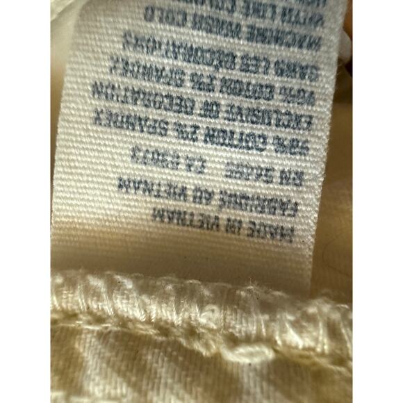 American Eagle Vintage 2012 White Moto Jacket Women’s Small Denim Biker Style - Picture 7 of 9